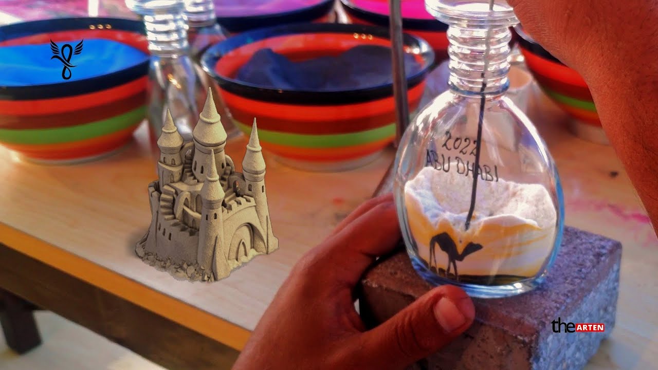 Sand Art | Desert theme bottle sand art | Sand Painting | Bottle Art | Craft | Amazing | @thearten
