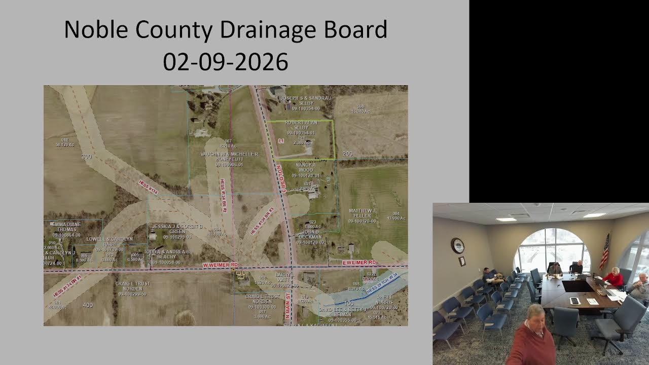 Noble County Drainage Board February 9, 2026