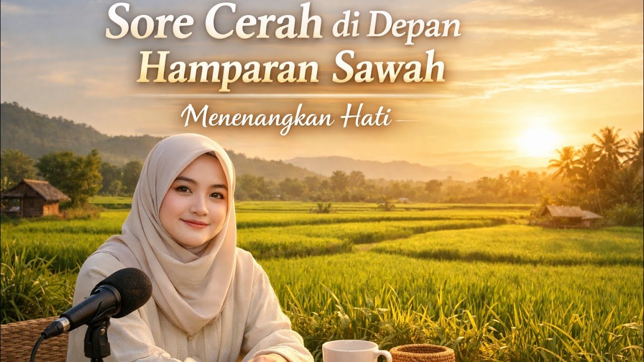 “Sore Cerah di Depan Hamparan Sawah | Menenangkan Hati”