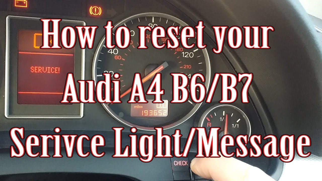 Как сбросить индикатор/сообщение сервисного обслуживания на Audi A4 B6/B7