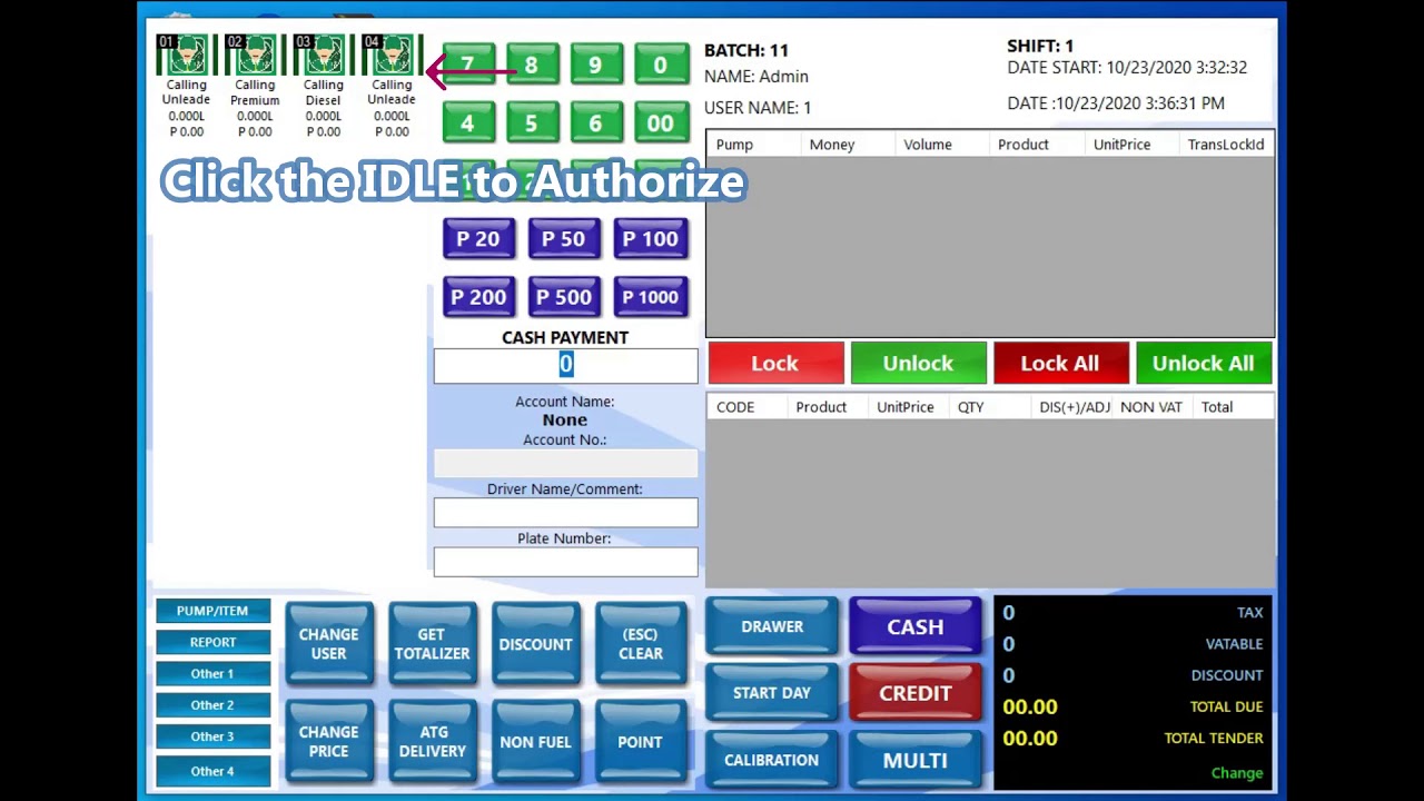 POS Authorize Pump