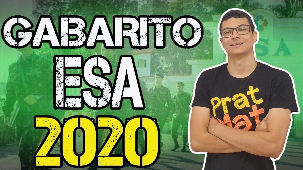 CORREÇÃO ESA 2020/2021- MATEMÁTICA !! GABARITO COMENTADO ESA !