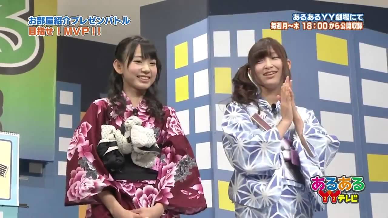 HKT48 宮脇咲良ストッキング顔 with元HKT仲西彩佳 & ちーもん  in あるあるYY20120803