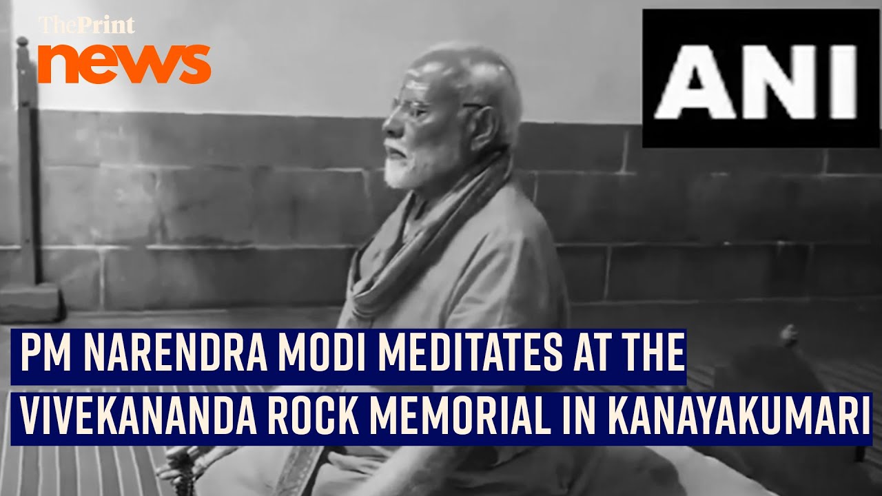 PM Modi meditates at Vivekananda Rock Memorial in Kanniyakumari