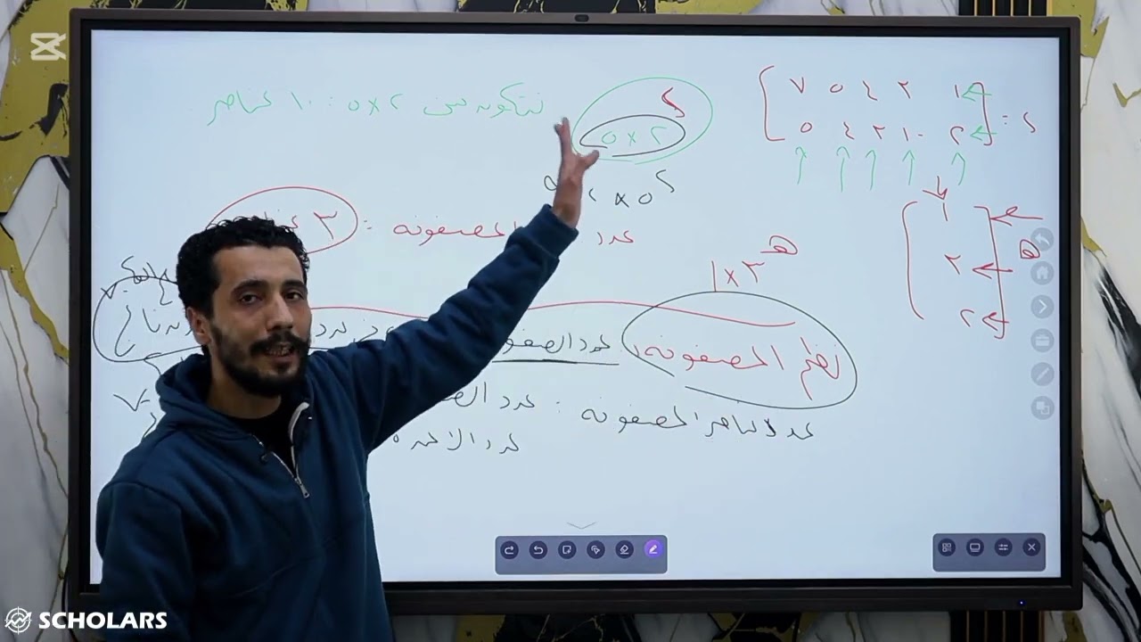 الصف الأول الثانوي الدرس الأول جبر المصفوفات