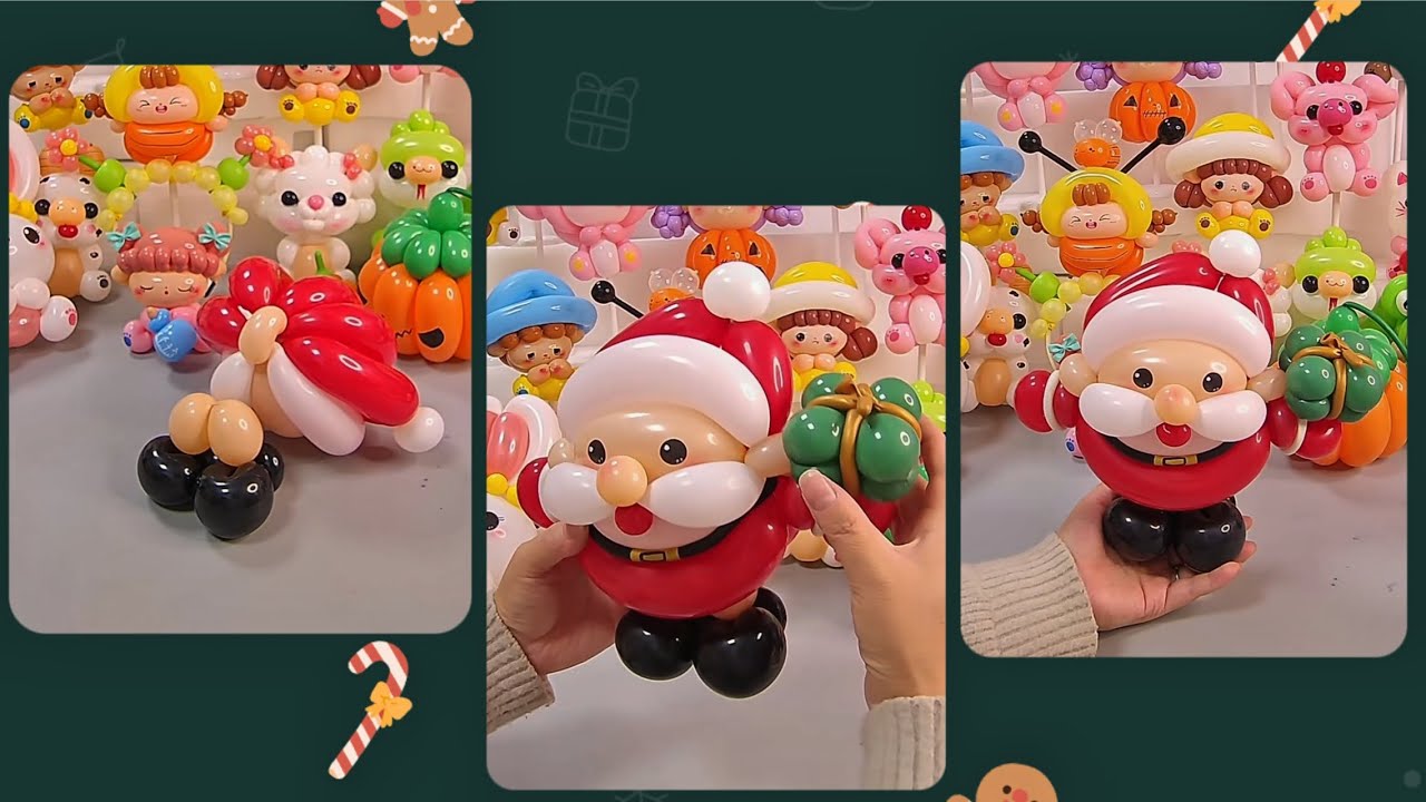Step-by-Step Guide To Making Balloon Toys: Santa Claus | MeyiaArtBalloon.christmas