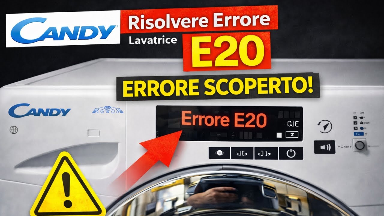 Errore E20 Lavatrice Candy – Cause e Soluzione Rapida