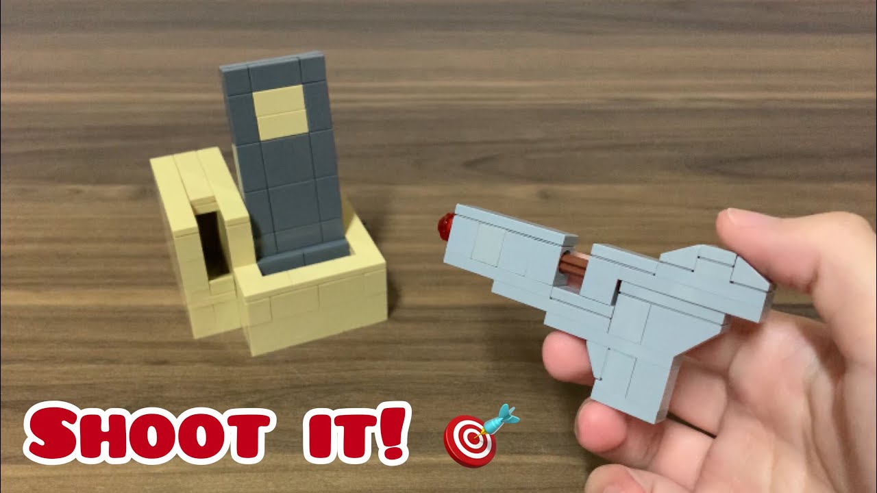 How to build a working mini Lego gun + Shooting gallery ( Target range )
