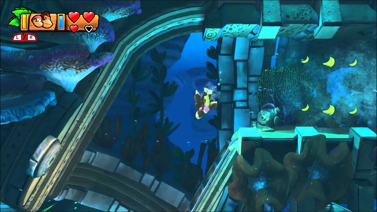 Donkey Kong Country: Tropical Freeze - 100% Walkthrough - 4-1 Deep Keep (Puzzle Pieces and KONG)