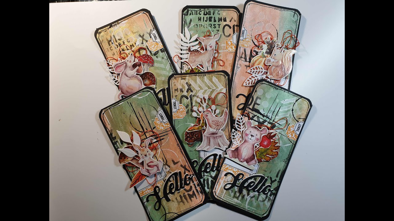tuto marque page automne avec die inlovearts et  produits Action