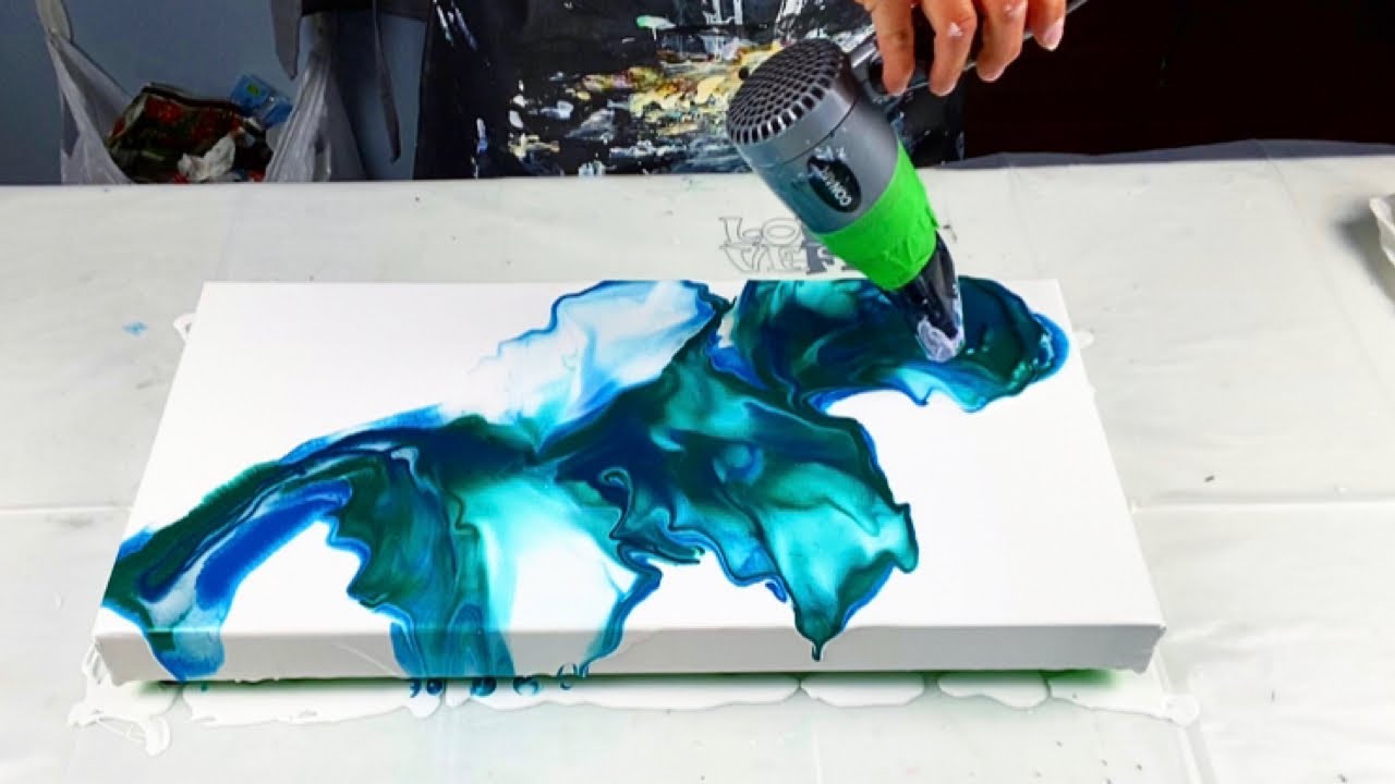 #212 - Emerald Sea 🌊 - Dutch Pour | Fluid Artist Acrylic Pouring