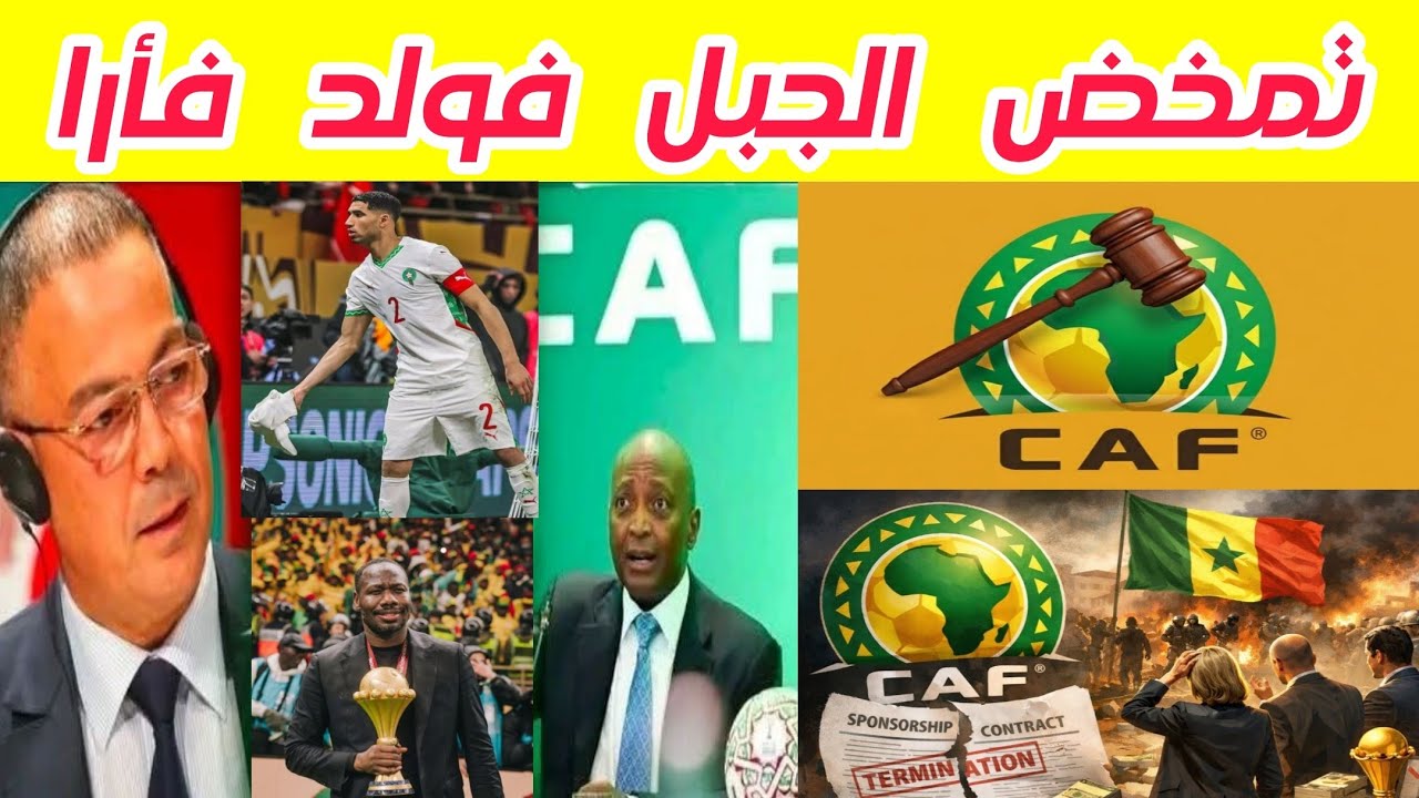 عاجل الكاف يعلن عقوبات السنغال والمغرب بعد احداث نهائي كأس أمم إفريقيا وسبب رفض طلب الجامعة المغربية