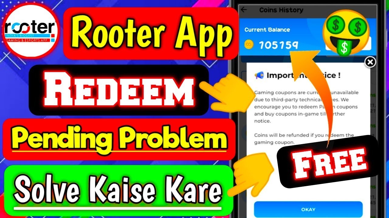 Rooter Redeem Pending Problem 2021 | Rooter Redeem Problem Solution 2021 | Rooter Coin Trick