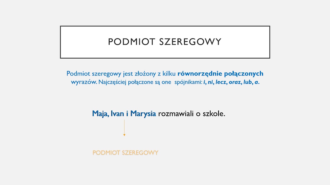 Składnia   lekcja 1. 2 (podmiot, rodzaje podmiot&oacute;w)