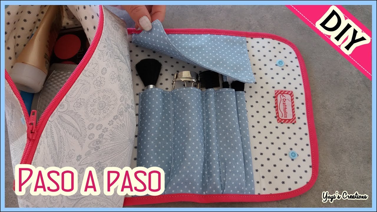 DIY COSMETIQUERA CON PORTABROCHAS | With English subtitles | Yuyi's Creations