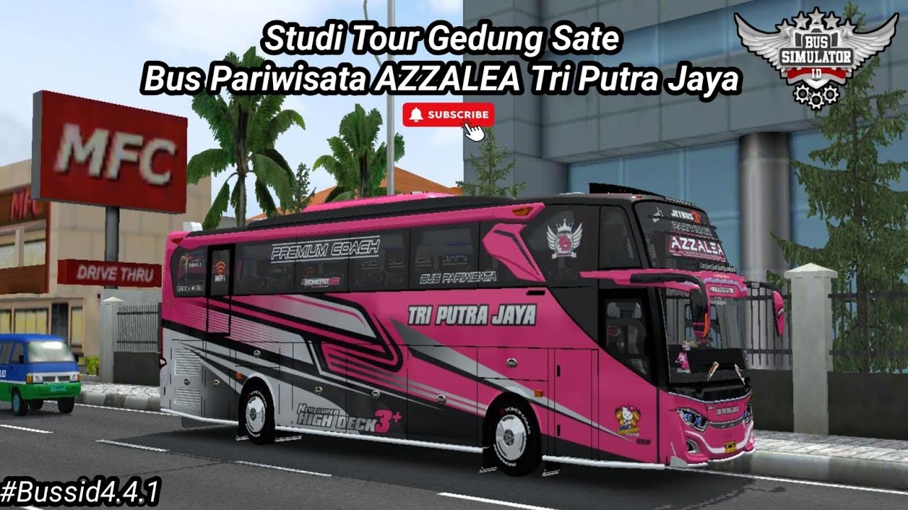 Bus Pariwisata AZZALEA Tri Putra Jaya Study Tour Gedung Sate||Bus Simulator Indonesia Game Android