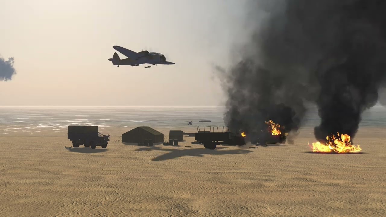 IL 2 Sturmovik Cliffs of Dover: Blitz - Desert Wings -  San Giusto Convoy - Red Objective 1