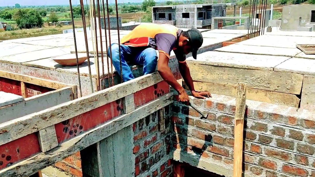 Stairs and landing slab work construction of bilding