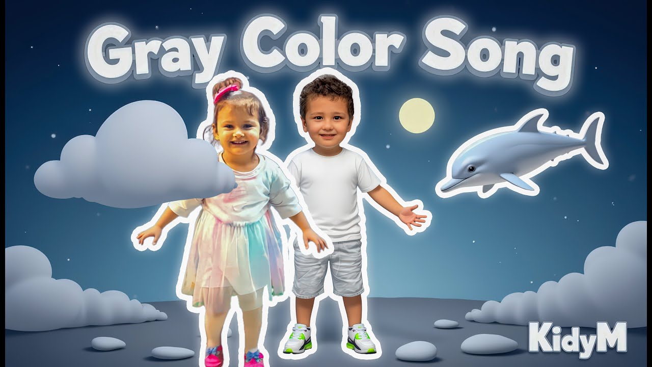 GRAY ☁️ COLOR SONG for Kids | Learn the Color GRAY | Fun Nursery Rhyme