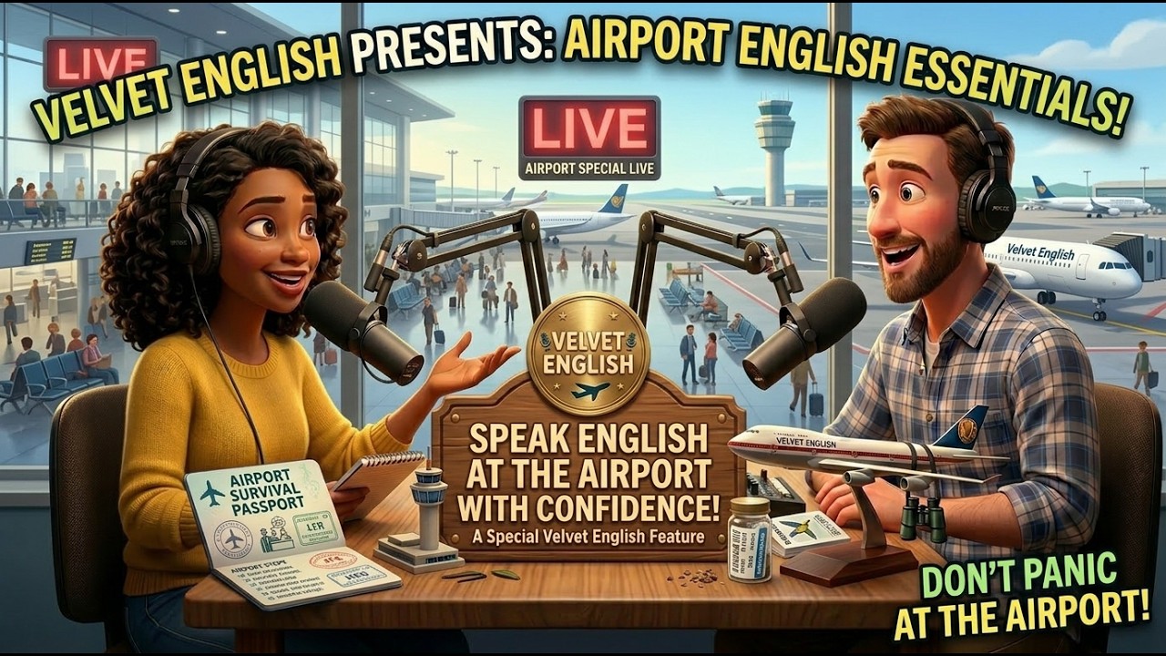 A2 English Podcast ✈️ | Airport Listening Practice (Real Conversations)