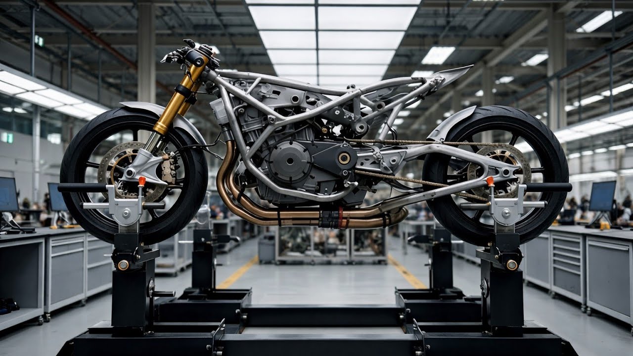 Inside a Sports Motorcycle Bike Factory | Full Manufacturing Process in 4K