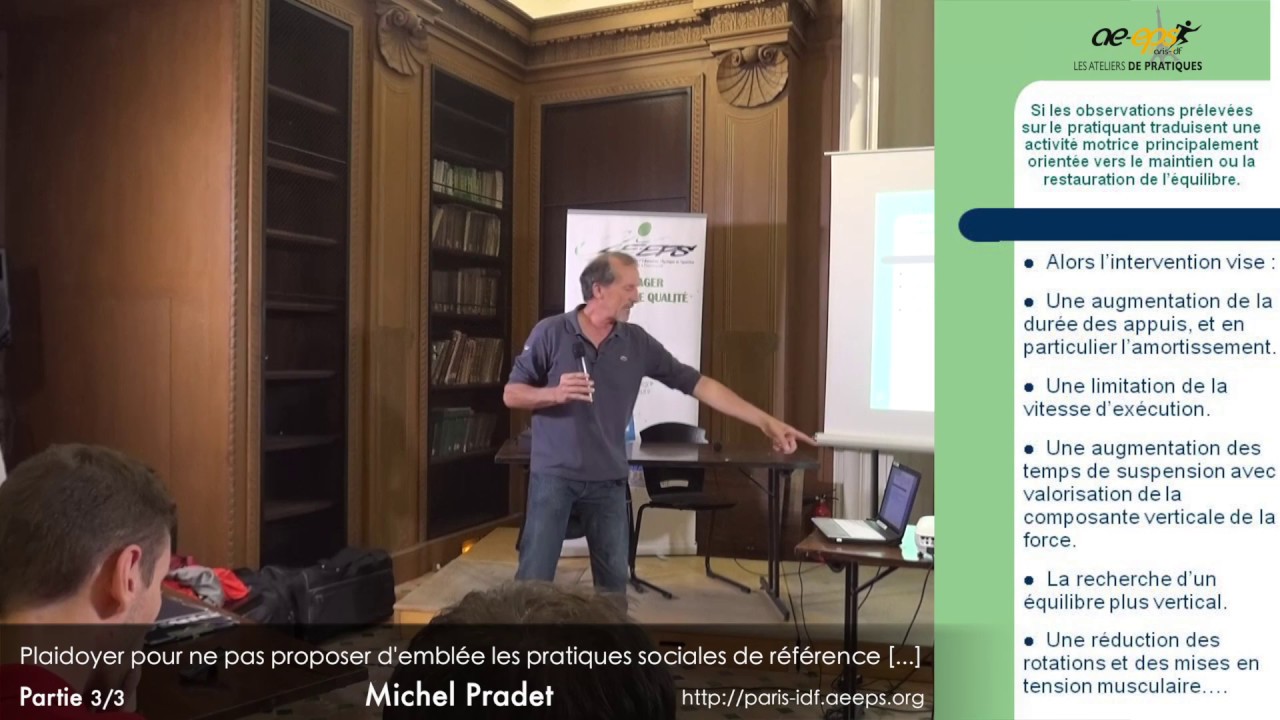 Michel Pradet : Atelier de pratique athlétisme  (partie « théorique ») – Vidéo 3/3