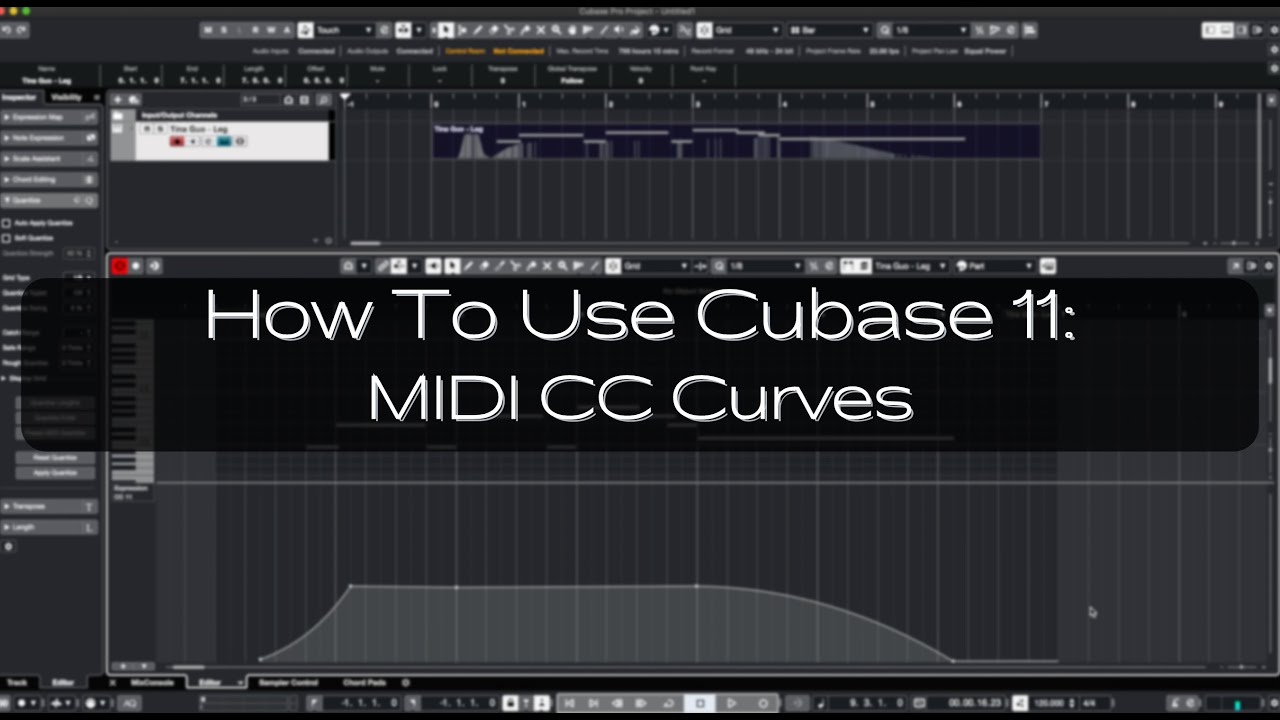 How To Use Cubase 11: MIDI CC Curves
