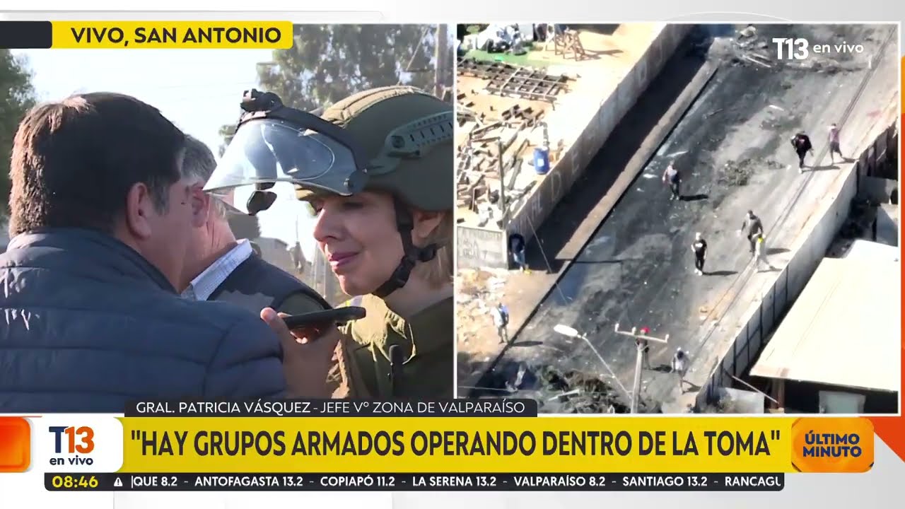 Carabinero es baleado durante desalojo de megatoma de San Antonio