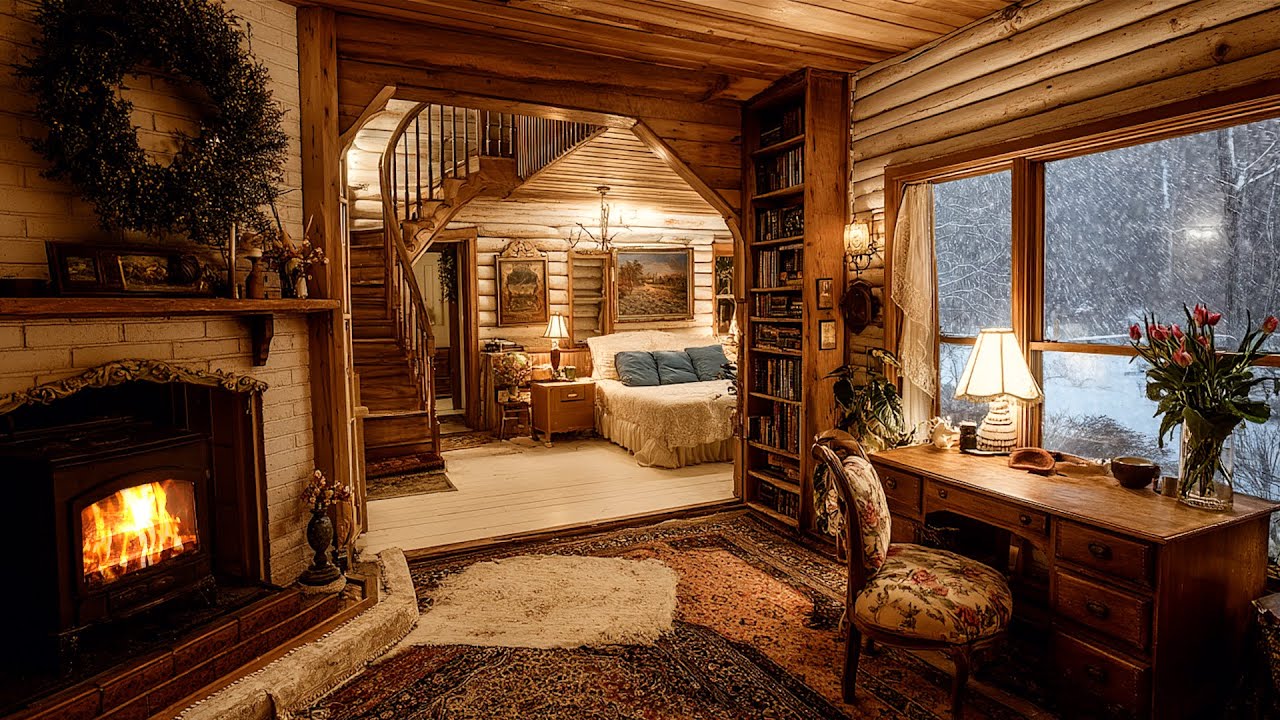 🔴Old Walls Keeping the Fire’s Secret | Cozy Fireplace Sounds for Deep Rest and Gentle Ease 🔥💤