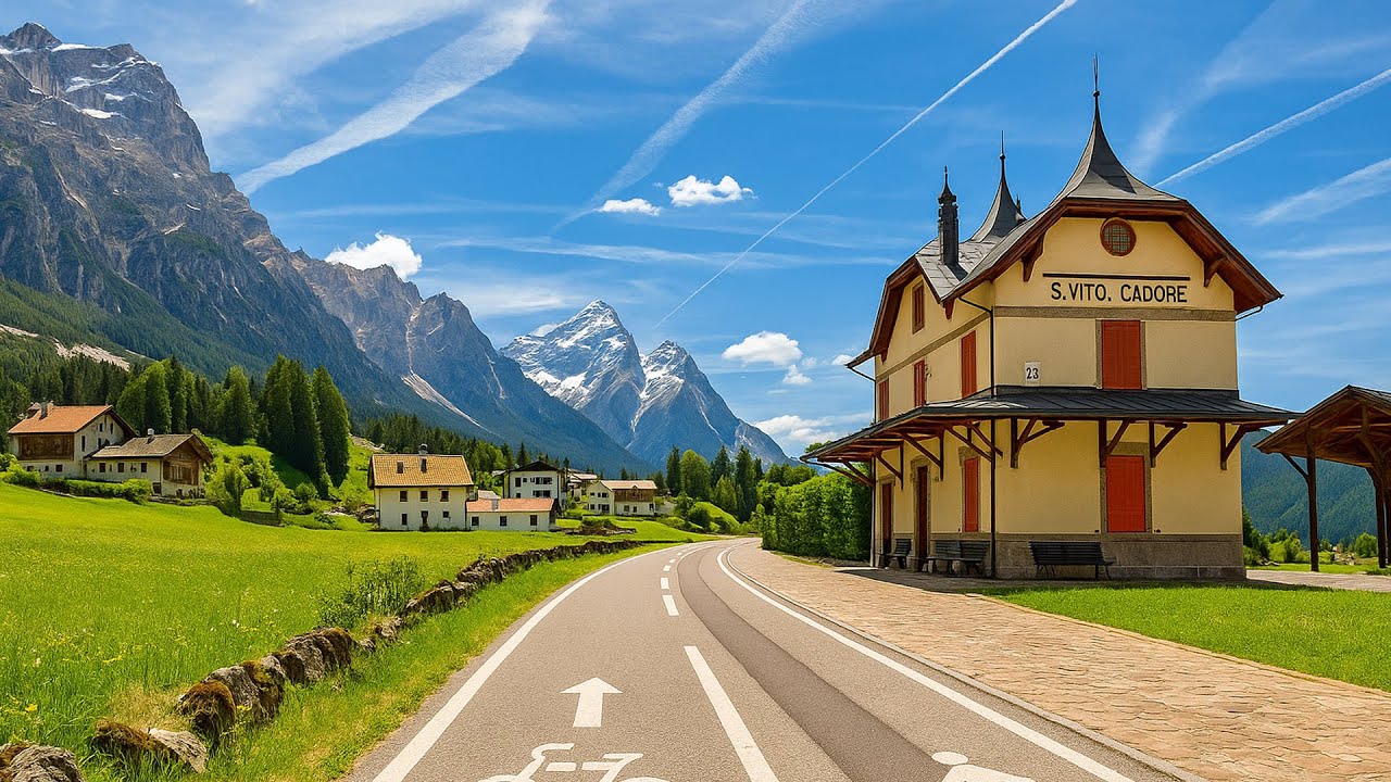 Ride Through the Dolomites: Scenic Virtual Cycling  from Cortina d’Ampezzo to Calalzo di Cadore
