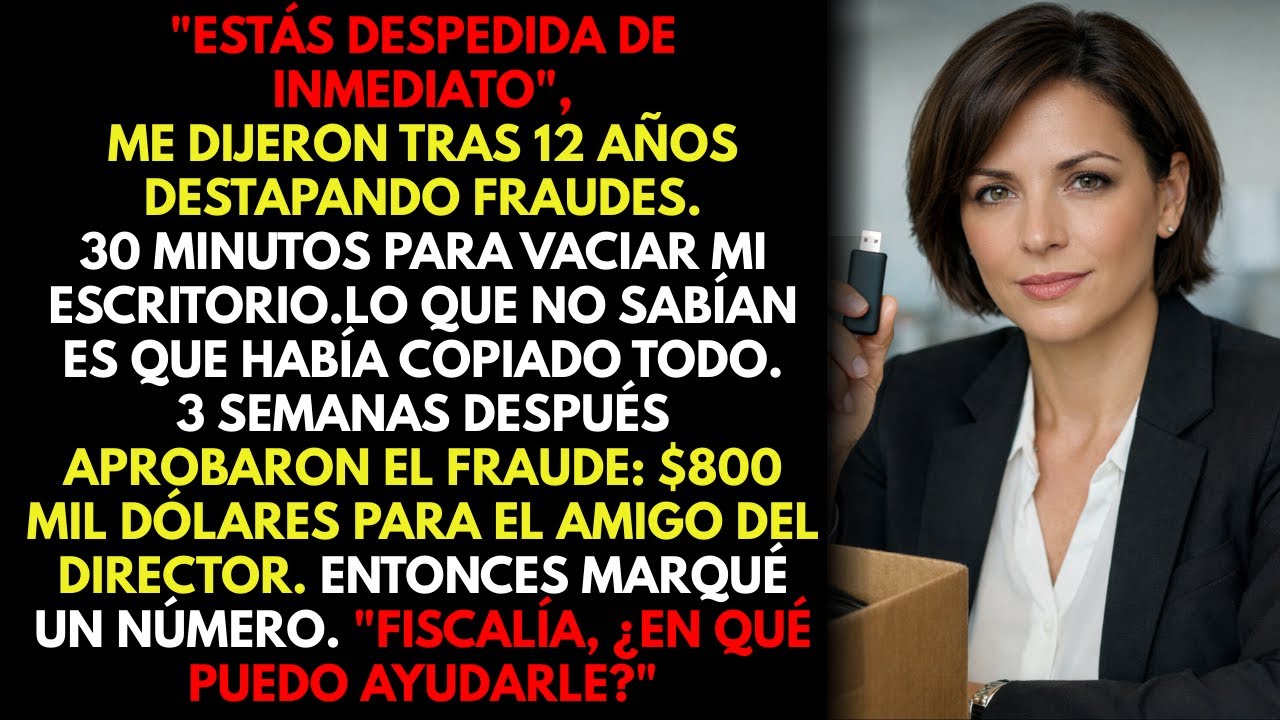 Me despidieron por negarme a inventar pruebas en un fraude de 800.000 dólares