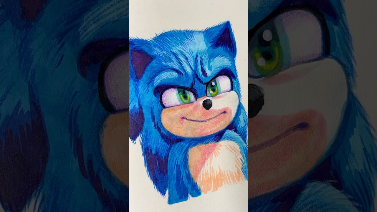 рисование ежа Соника #ardrawing