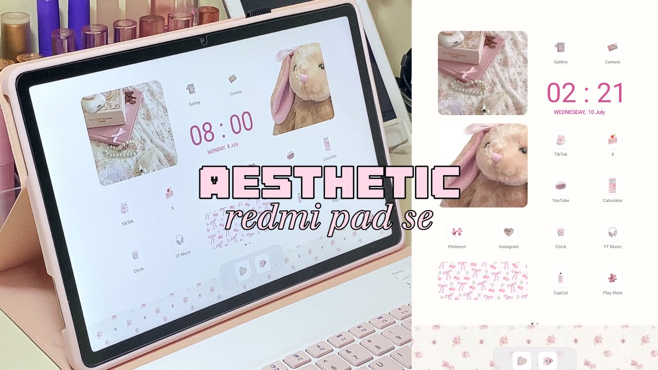 🎀🌷HOW TO HAVE AN AESTHETIC REDMI PAD: wallpaper • icons • widget (android 2024)