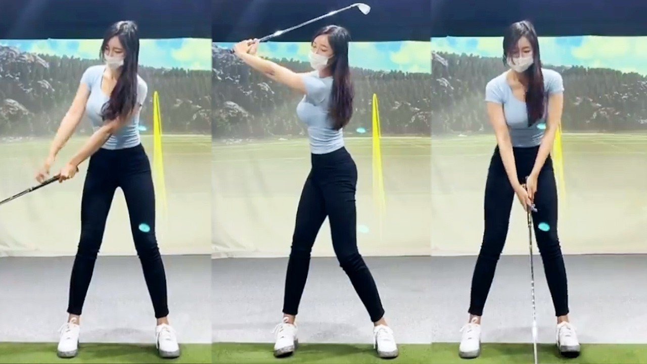 초보자를 위한 백스윙3단계 골프레슨! KLPGA 최민채 프로의 레슨과 스윙!