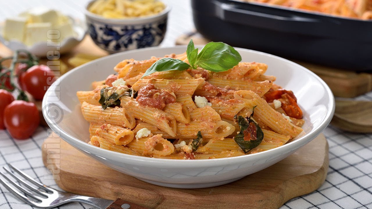 Paste cu branza feta si rosii cherry la cuptor | JamilaCuisine