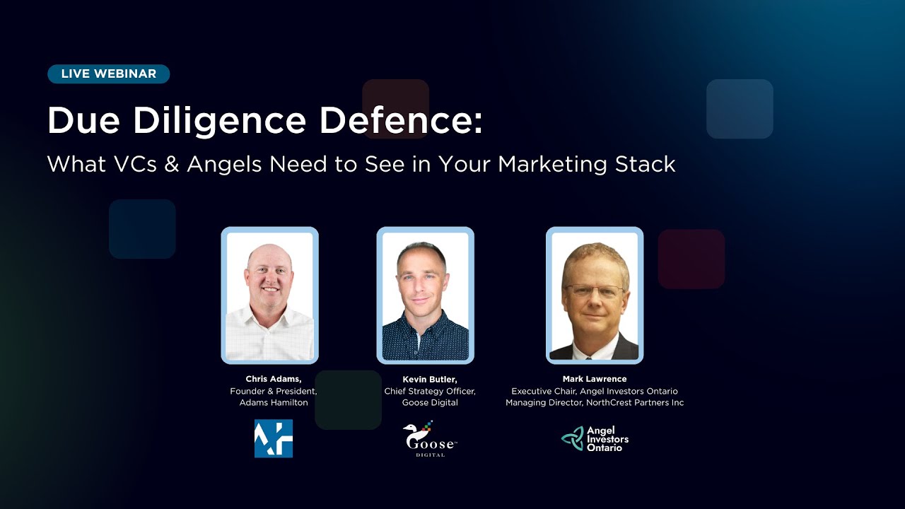 Webinar - Due Diligence Defence: What VCs & Angels Need to See in Your Marketing Stack