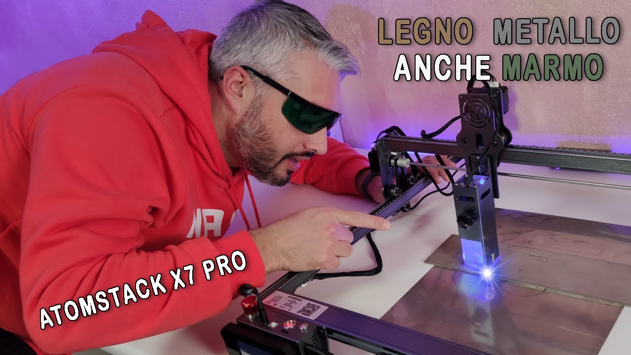 Atomstack X7 Pro 50w - legno, metallo e anche marmo!