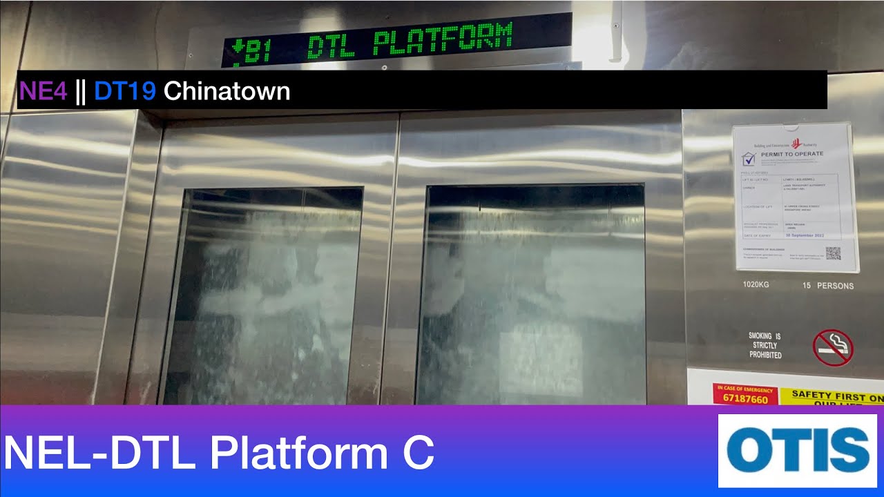 Chinatown MRT Station || Otis Elevator (NEL-DTL Platform C)