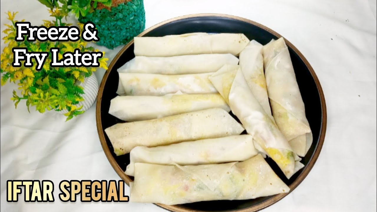 Iftar Special: Crispy Chicken & Veg Spring Rolls | Freeze & Fry! ✅