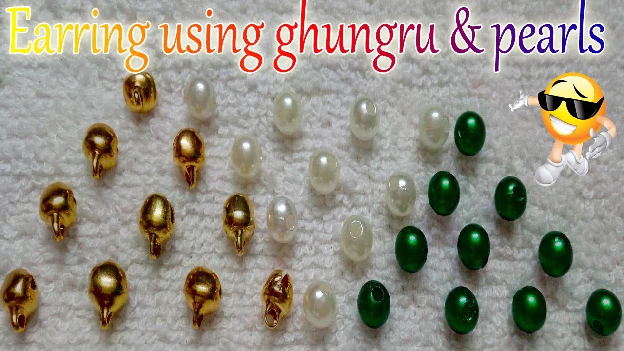How to make a Earring Using Ghungru and Pearls At Home | Jewellery Making | Diy | DiyArtiePie