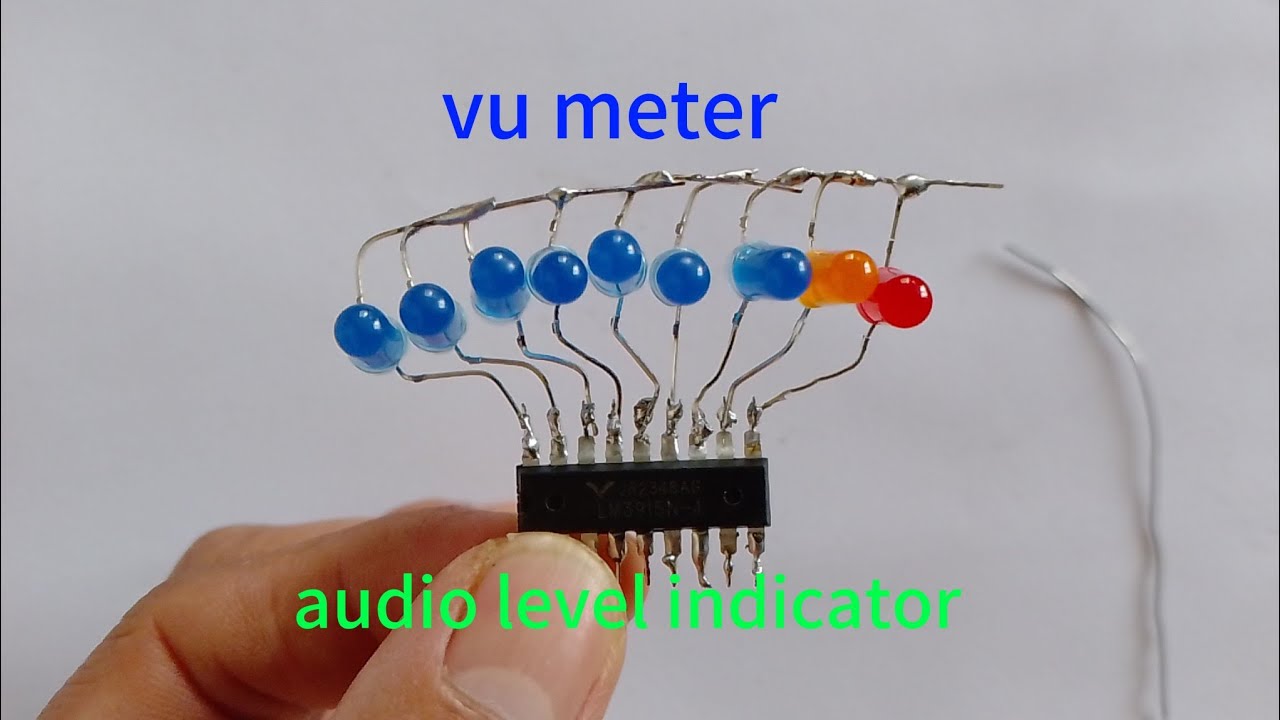 Diy:vu meter lm3915 audio level indicator!