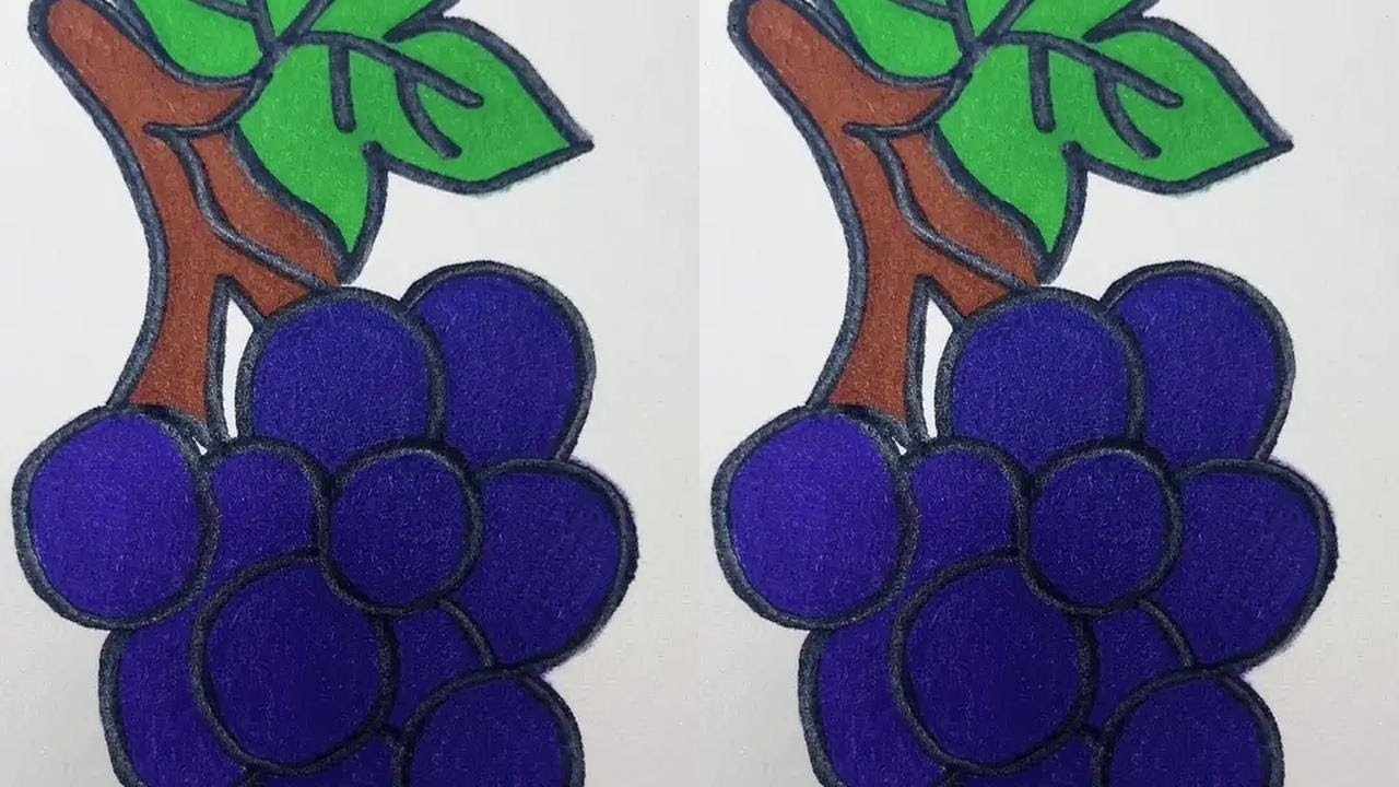 Acrylic marker graffiti grape