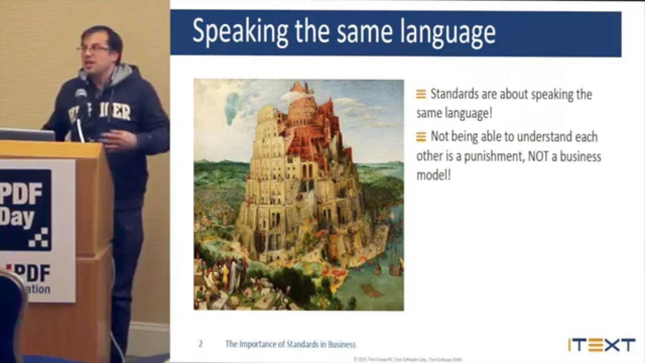 How standards drive business | Bruno Lowagie, iText Software