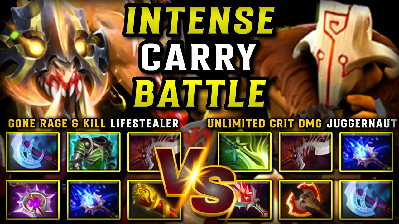 INTENSE CARRY BATTLE | Dangerous Late Game Carry Lifestealer Vs. Unlimited Crit Slash Juggernaut