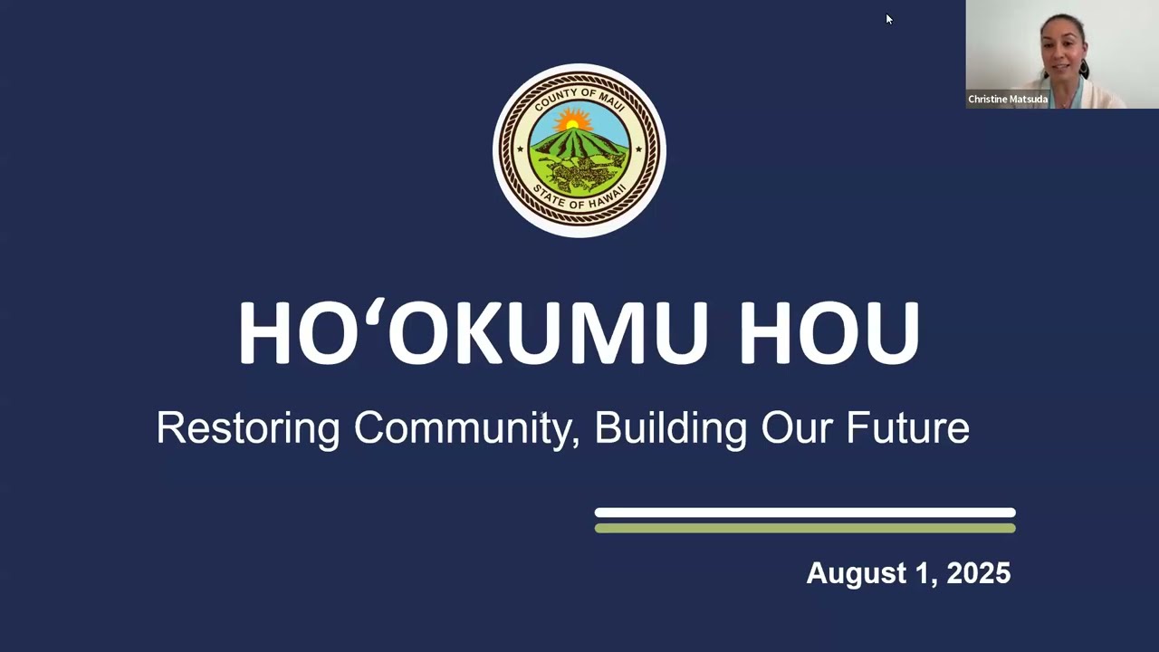 Ho'okumu Hou online meeting Aug. 1, 2025