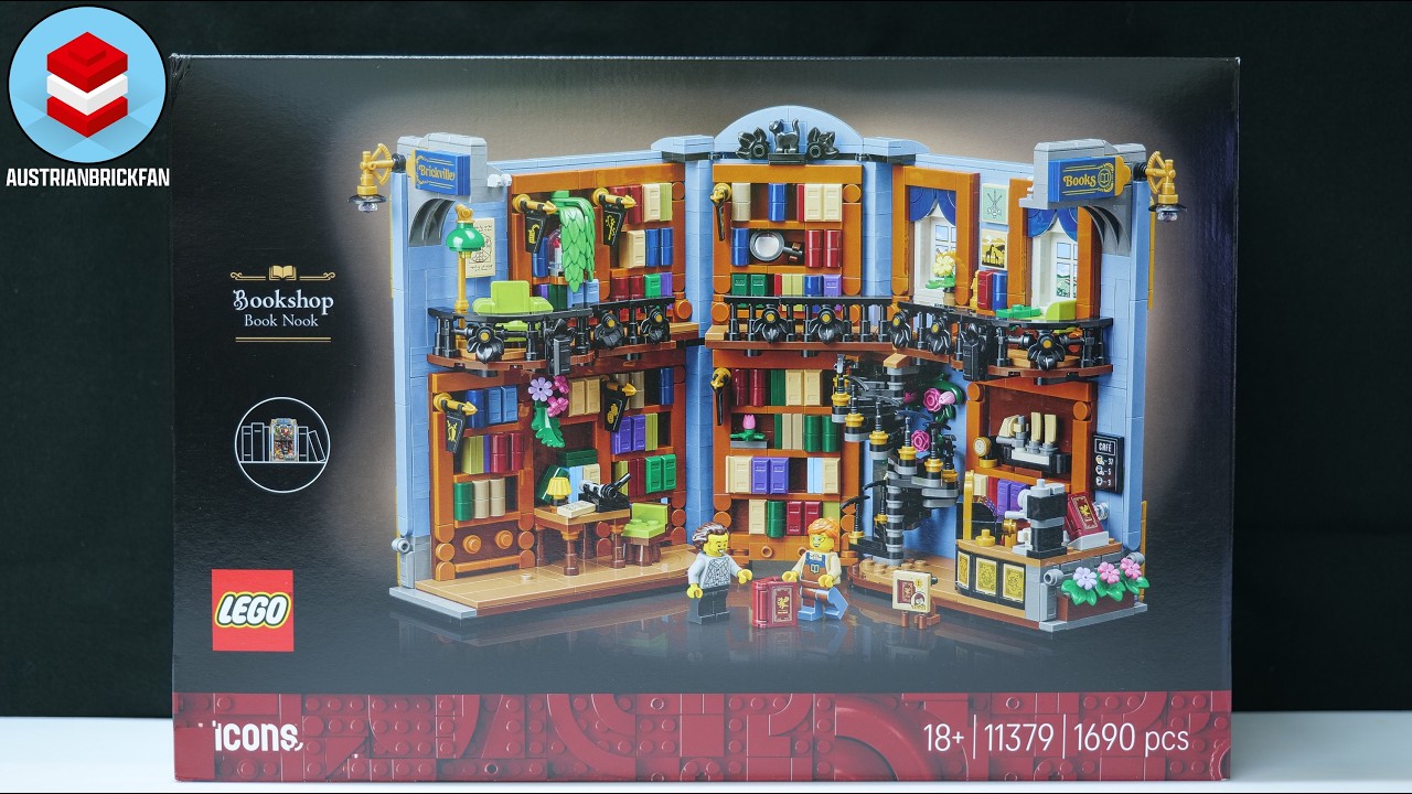 LEGO Icons 11379 Bookshop Book Nook - LEGO Speed Build Review