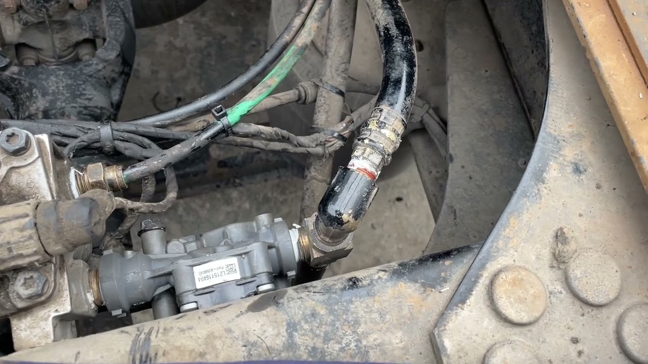 Volvo Vnl rear abs valve air leak how to fix