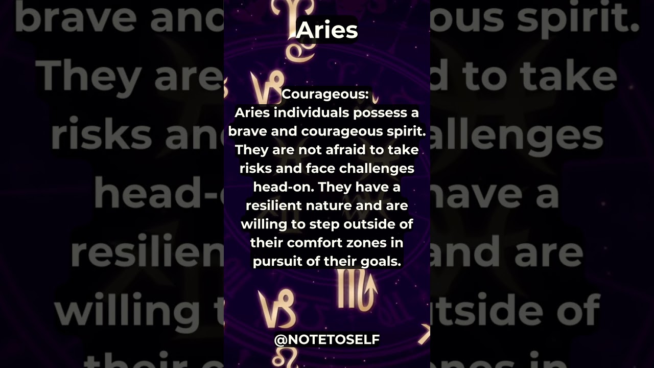 Top 5 traits of an Aries #zodiac #aries #horoscope #personality #inspiration #signs #astrology