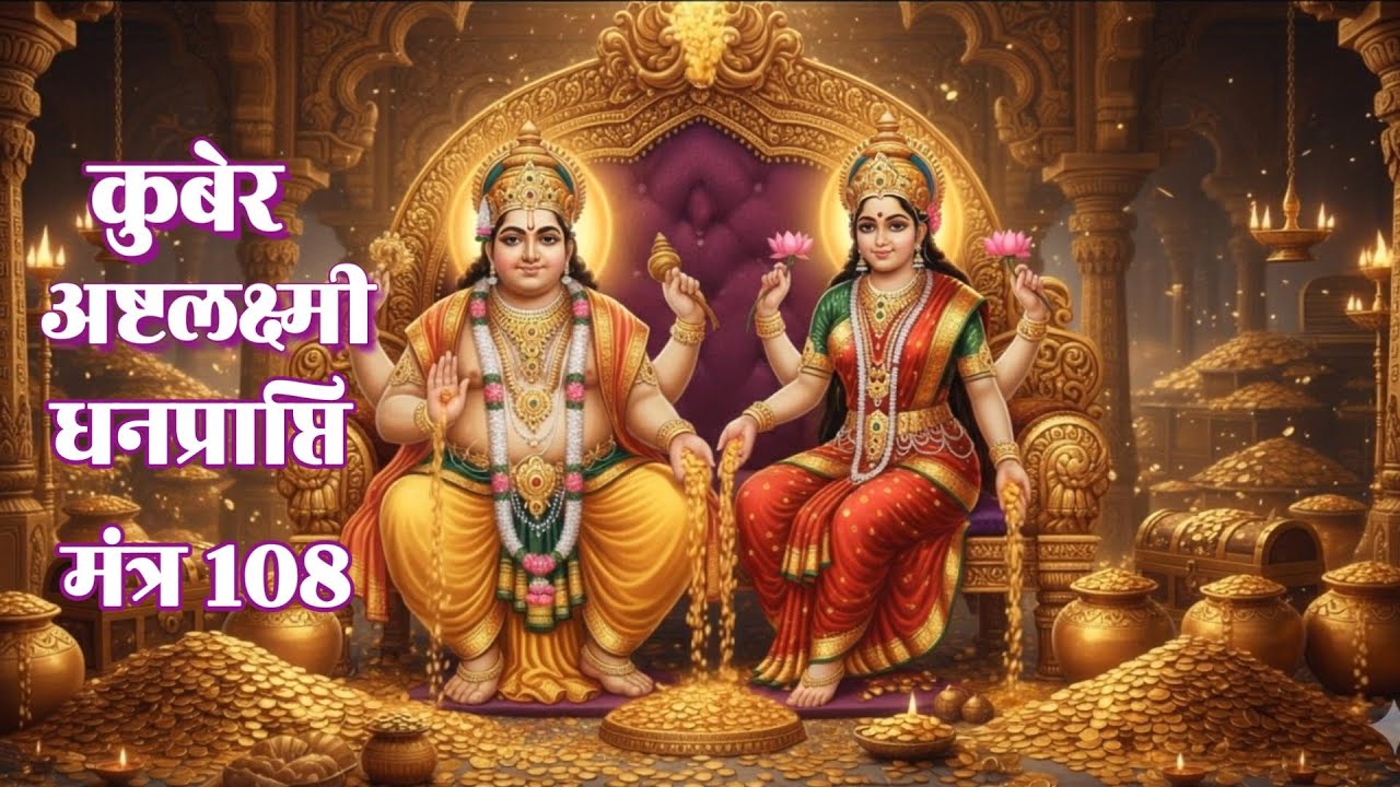 कुबेर अष्टलक्ष्मी धन प्राप्ति मंत्र 108 बार | Kuber Ashtalakshmi Mantra | धन वर्षा मंत्र#viral