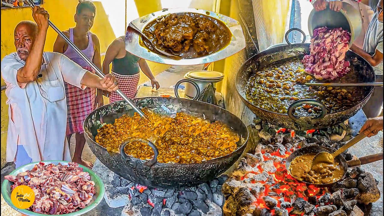 Most Viral Tiwari Hotel Ka Biggest Kadhai Wala Mutton Bhat Rs. 130/- Only l Dhanbad Street Food